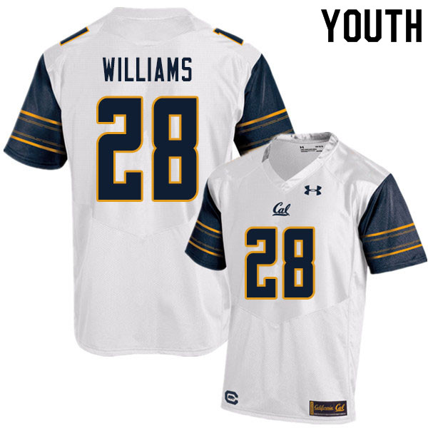 Youth #28 Miles Williams Cal Bears UA College Football Jerseys Sale-White - Click Image to Close